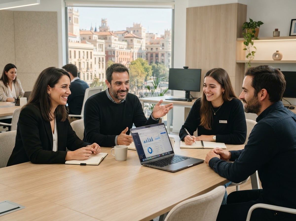 Nortavia Consulting - equipo revisando modelos de análisis de datos